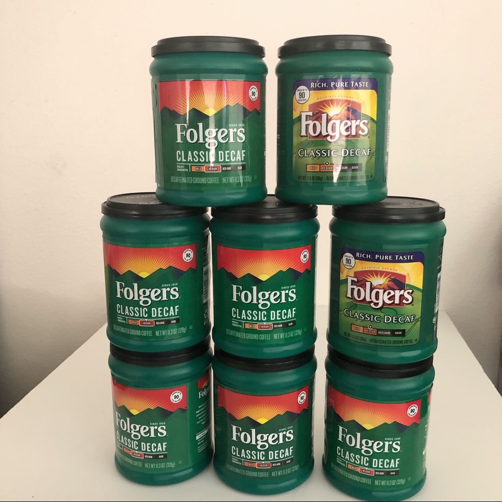 8 Empty Folger Coffee Containers